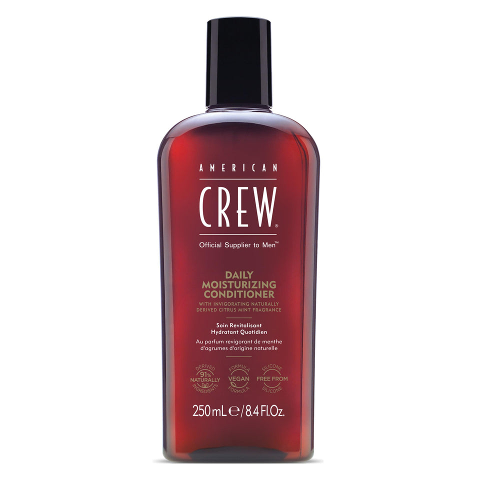 American Crew front packaging of conditioner highlighting brand and lightweight hydration