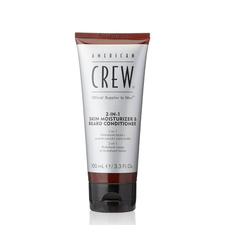 american crew front packaging showing bottle and lightweight moisturizing benefit