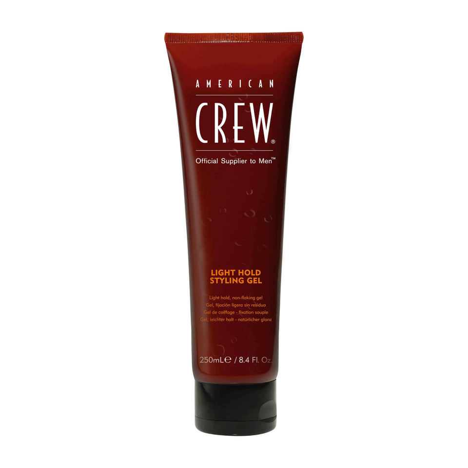 American Crew gel front packaging showing product and brand benefits