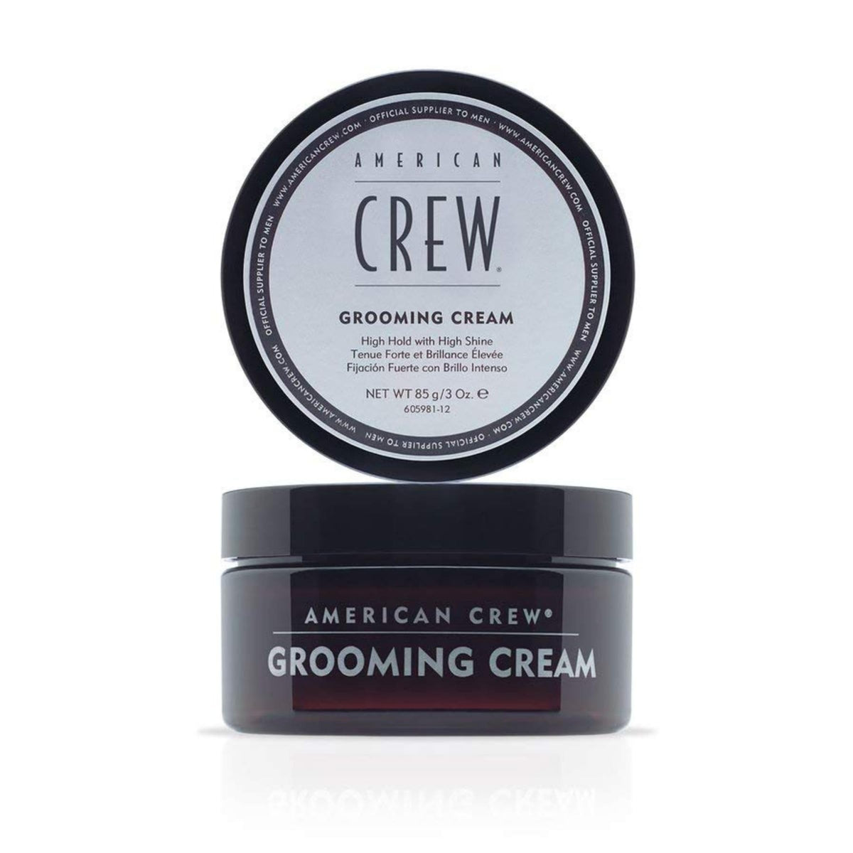 American Crew grooming cream tube front view showing label and premium styling benefit
