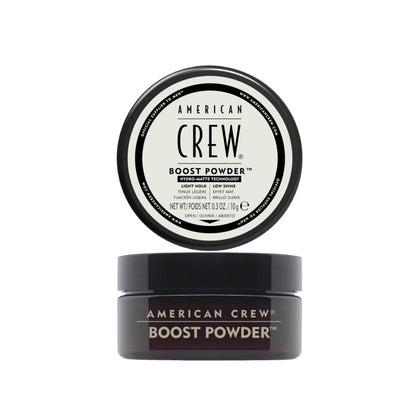 American Crew jar front view showing label and compact travel-friendly packaging