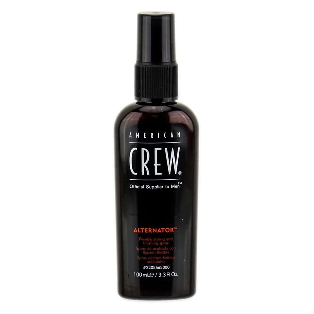 American Crew hair spray front packaging showing medium hold and natural shine benefit