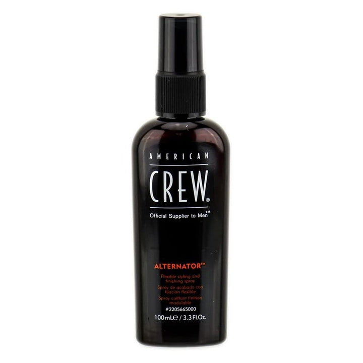 American Crew hair spray front packaging showing medium hold and natural shine benefit