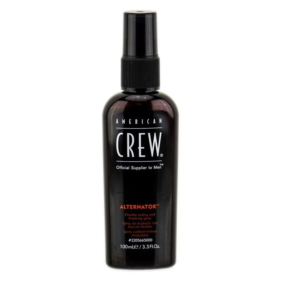 American Crew hair spray front packaging showing medium hold and natural shine benefit