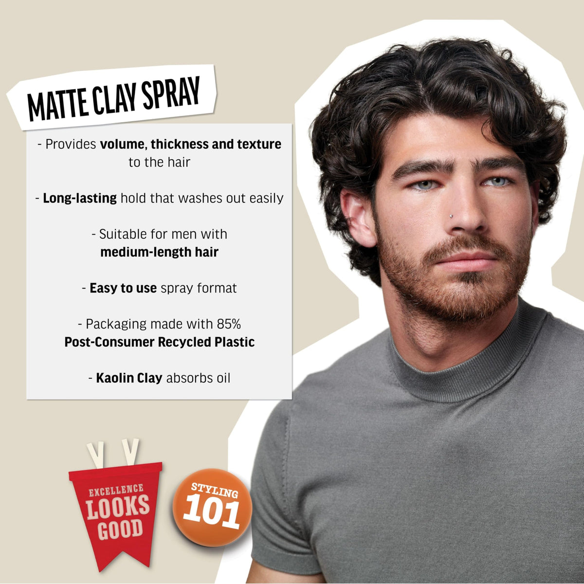 American Crew close-up label with ingredients and styling directions for reliability
