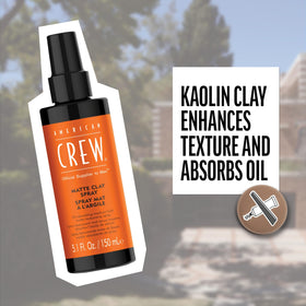 American Crew applied to hair showing textured matte finish and added volume