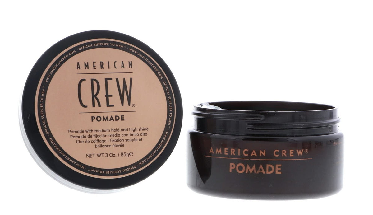 American Crew open jar texture closeup showing creamy pomade for smooth application