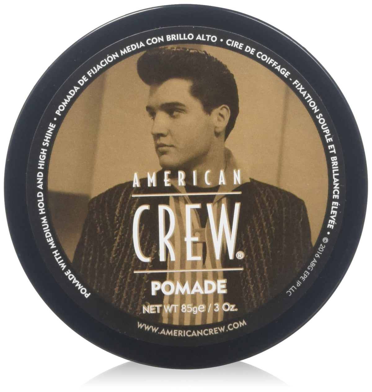 American Crew pomade front jar showing product label and easy-to-scoop texture for styling