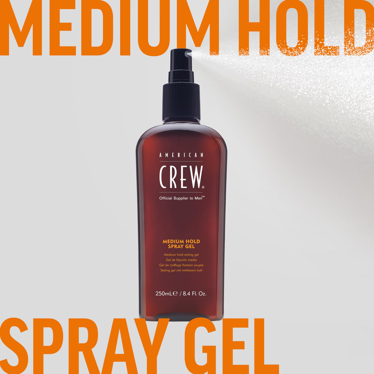 American Crew bottle on bathroom vanity in grooming routine showing everyday styling benefit
