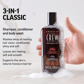 American Crew close-up of creamy lather to show cleansing texture and conditioning performance