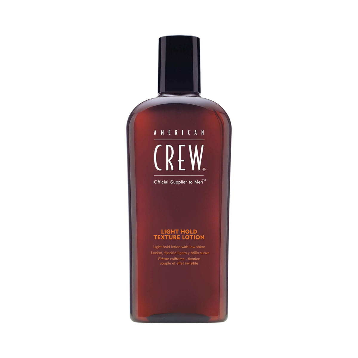 American Crew front bottle view shows product and easy identification