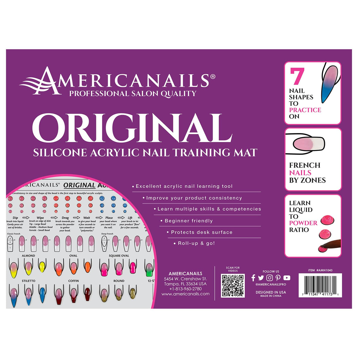 AMERICANAILS close-up of silicone texture showing nonstick surface for easier cleanup