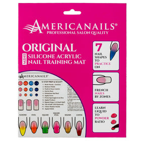 AMERICANAILS .COM front view of mini silicone training mat showing printed guides and work area