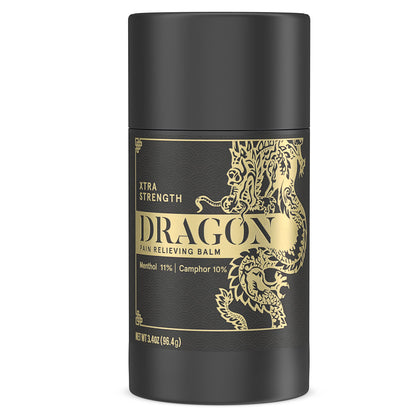 Americanna Wellness Dragon Balm front packaging showing sleek black tube and branding benefit