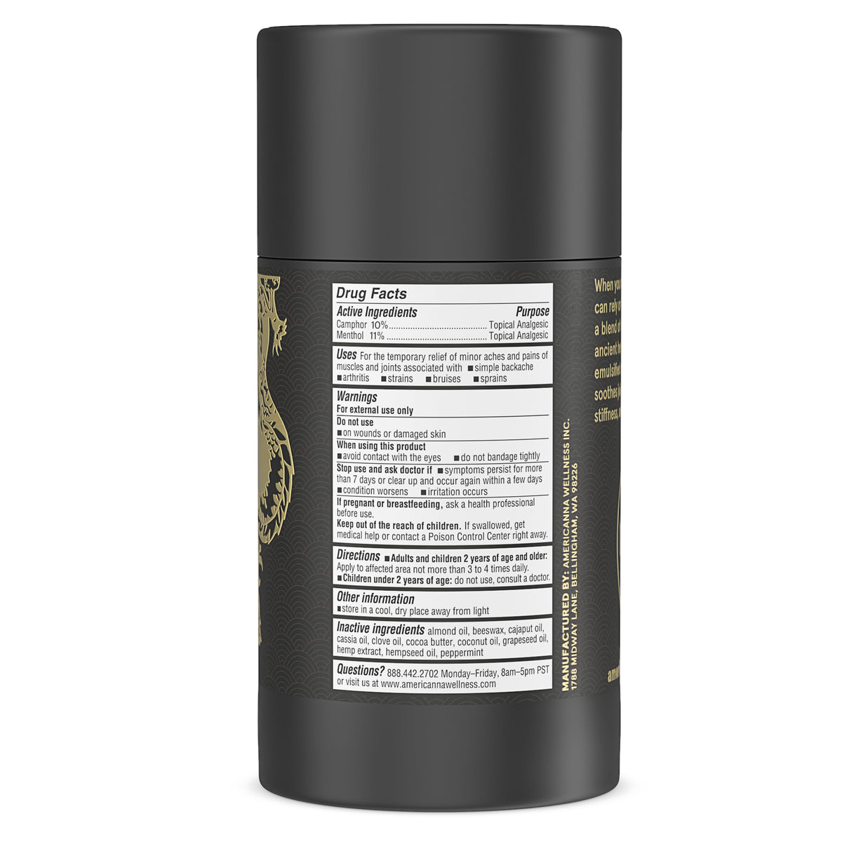 Americanna Wellness Dragon Balm roller head closeup demonstrating clean applicator benefit