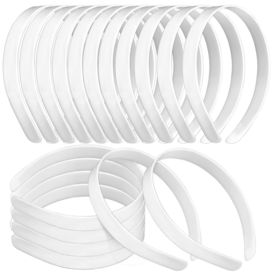 Amersumer front packaging showing 50 white headbands for versatile styling