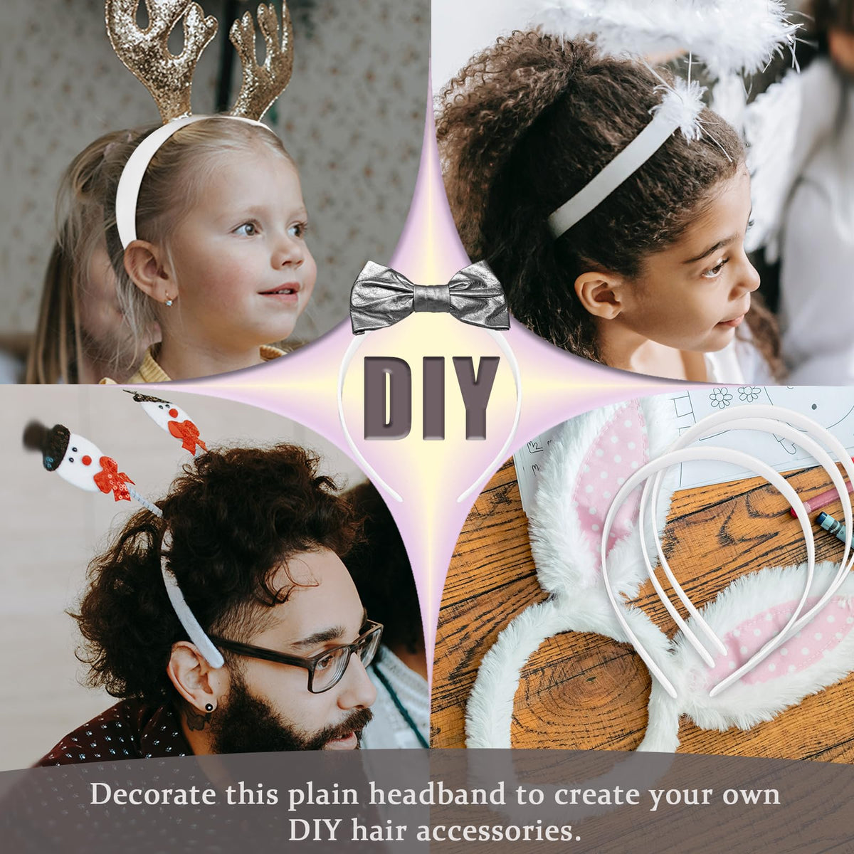 Amersumer headband worn in girl's hairstyle for comfortable all-day hold