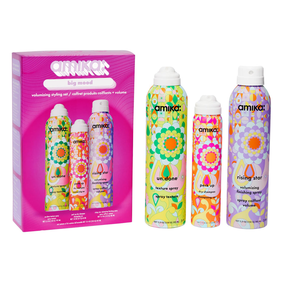 Amika Big Mood front packaging showing full set and gift-ready presentation