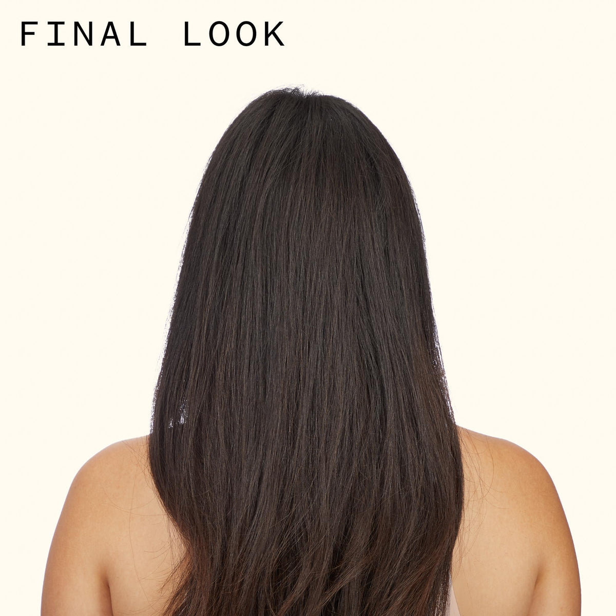 amika finished blowout showcasing voluminous, shiny hair benefit after styling with the spray