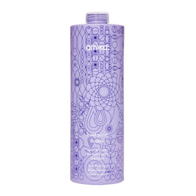 amika bottle front view showing 1000ml salon-size and violet toning benefit