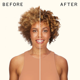 amika applying gel to curly hair producing defined, frizz-free coils