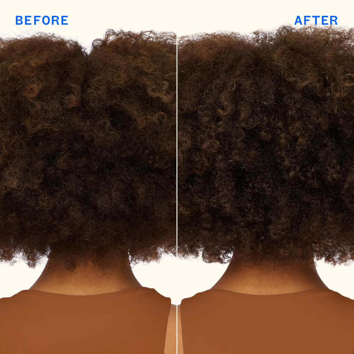 amika product being applied to mid-lengths showing improved manageability