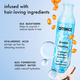 amika hyaluronic acid ingredient visual emphasizing moisture-boosting performance