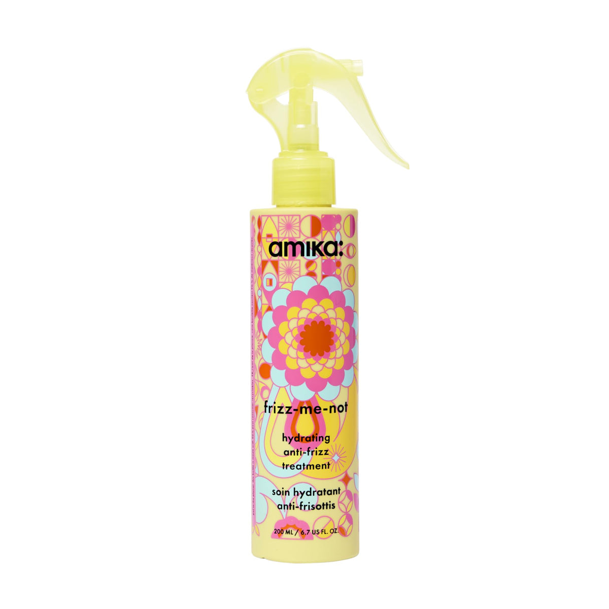 amika bottle front view showing brand and sleek packaging benefit