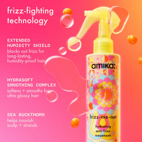 amika being applied to damp hair showing frizz control activation benefit