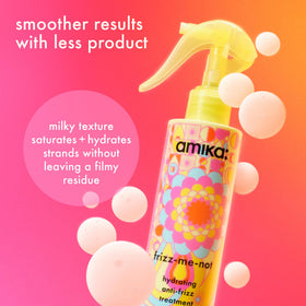 amika 60ml bottle beside a hand to show true size and portability