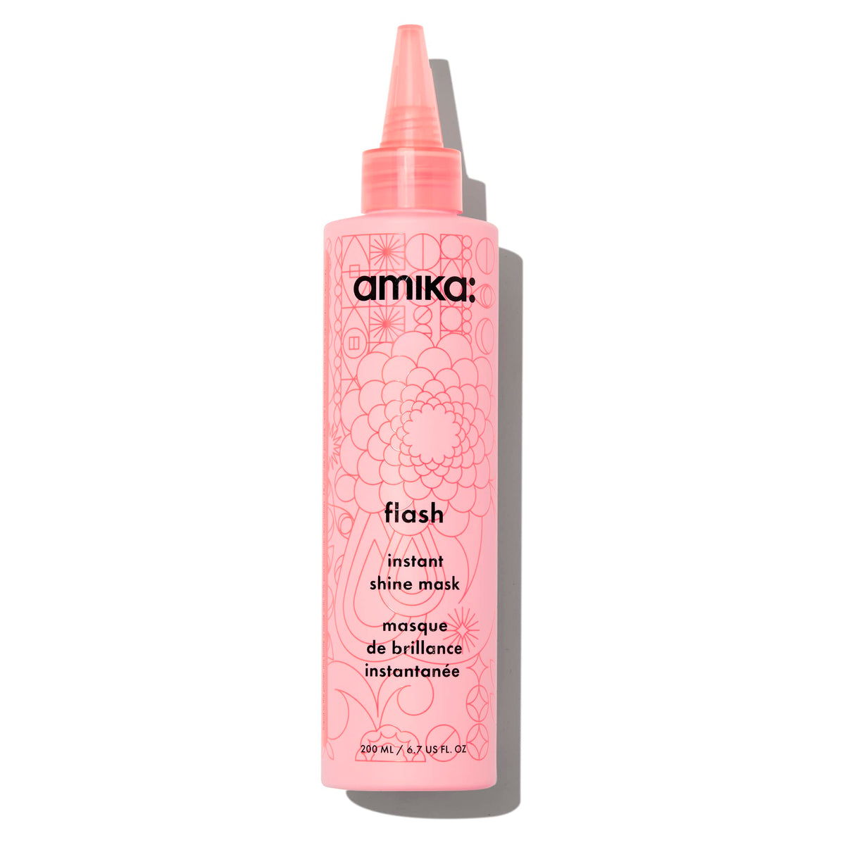 amika front packaging showing product and glossy finish benefit