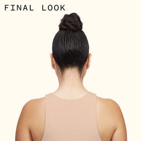 amika model wearing secured updo demonstrating long-lasting hold benefit