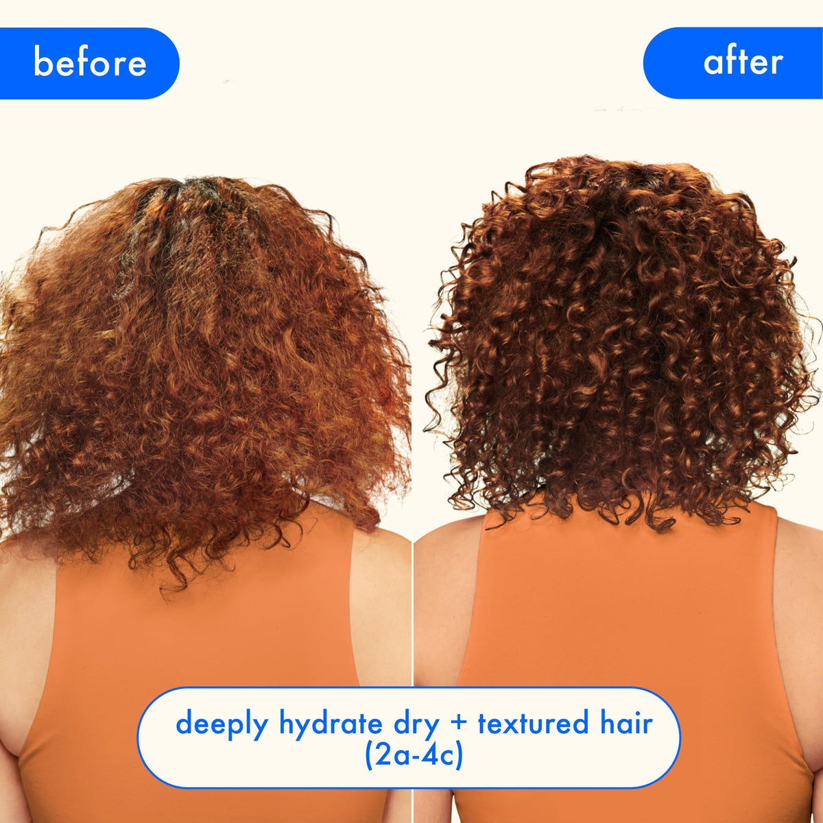 Amika-treated textured hair showing smoother, hydrated finish