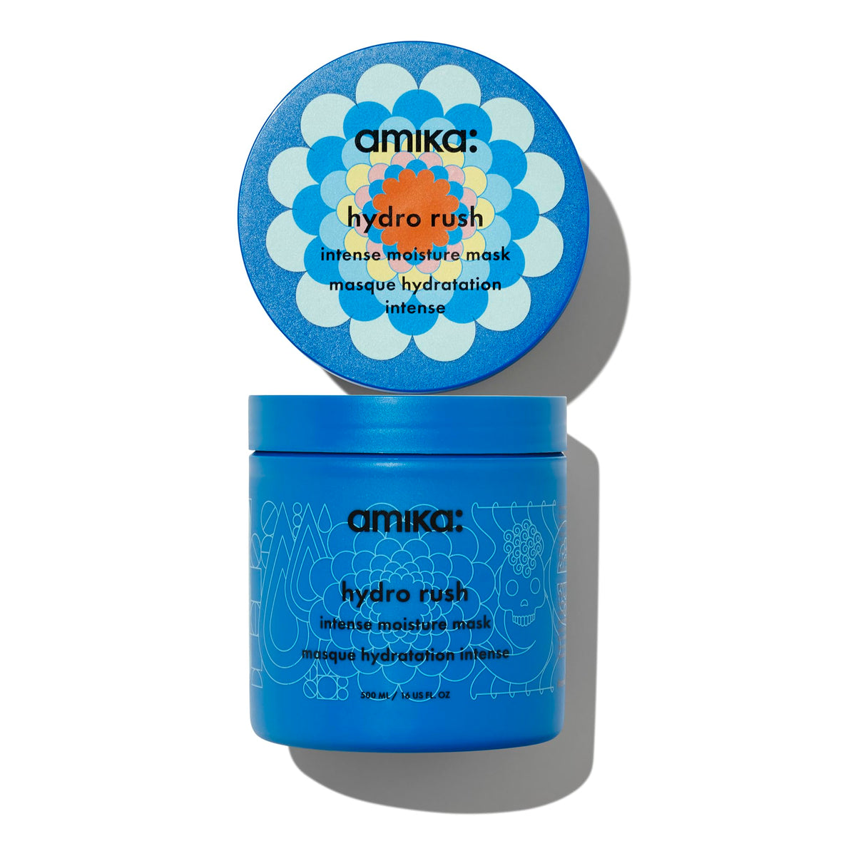 Amika jar front packaging showing product name and benefit