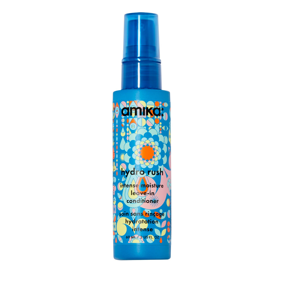 Amika bottle front packaging showing product and travel-friendly size