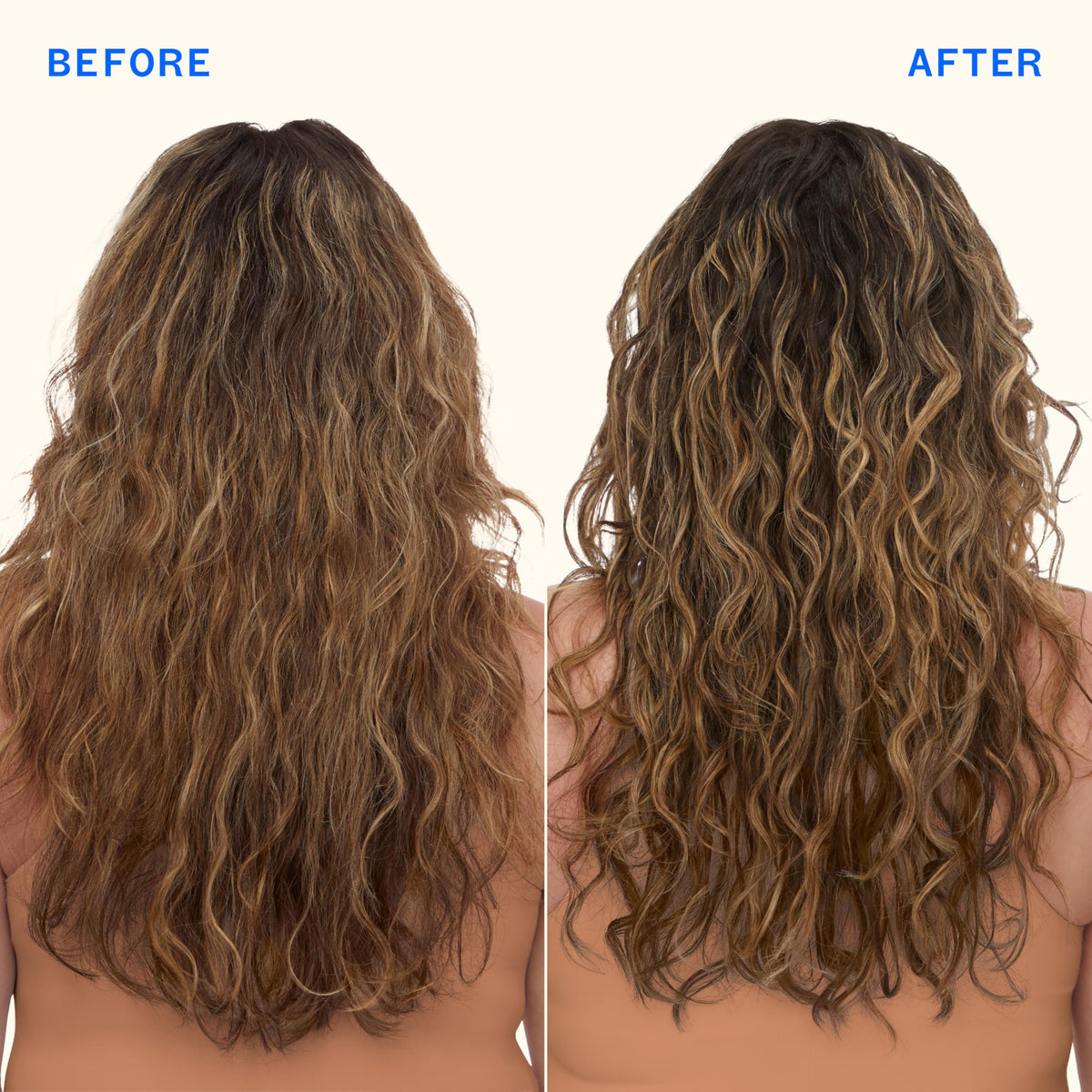 Hand spraying Amika mist onto hair for quick detangling benefit