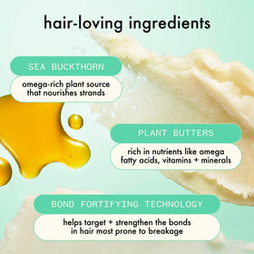 amika before and after hair strand illustrating reduced breakage
