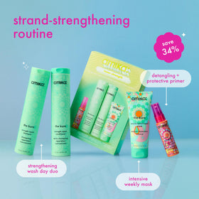 Amika kure strength repair shampoo close-up lather demonstrating gentle cleansing and strength