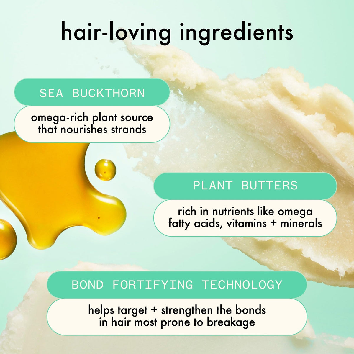 Before and after hair lengths with Amika the Kure showing reduced breakage