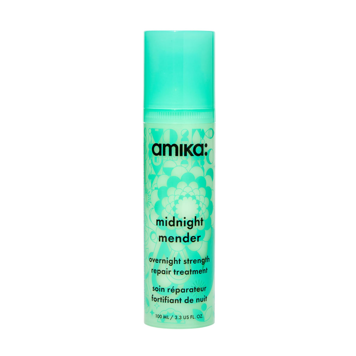 Amika jar front packaging showing product and benefits