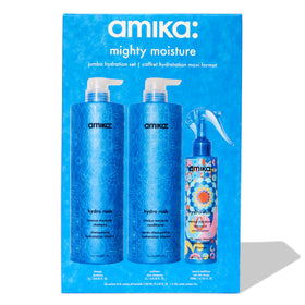 amika leave-in applied to damp hair demonstrating detangling and smoother texture