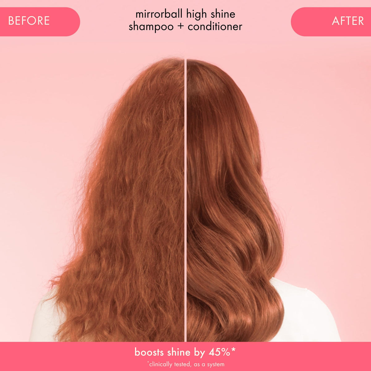 amika Mirrorball conditioner in hand being applied for moisturizing results