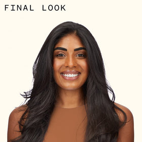 amika mousse worked into damp hair at roots for visible volume