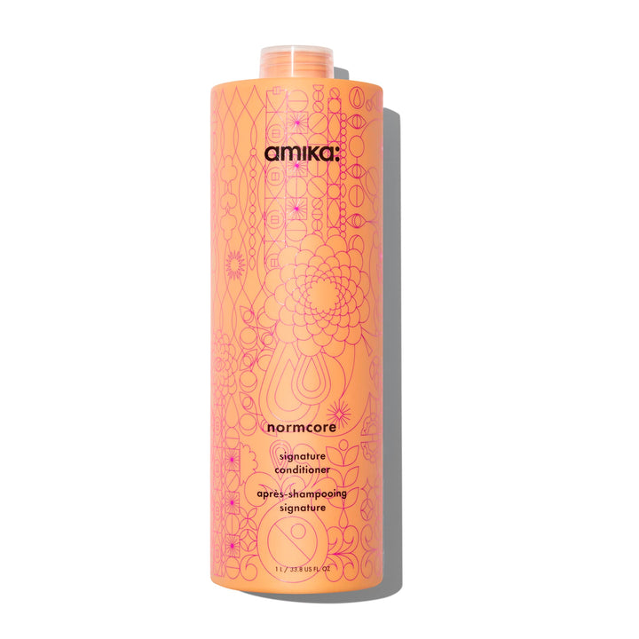 amika front bottle view showing 1000ml conditioner for lasting hydration