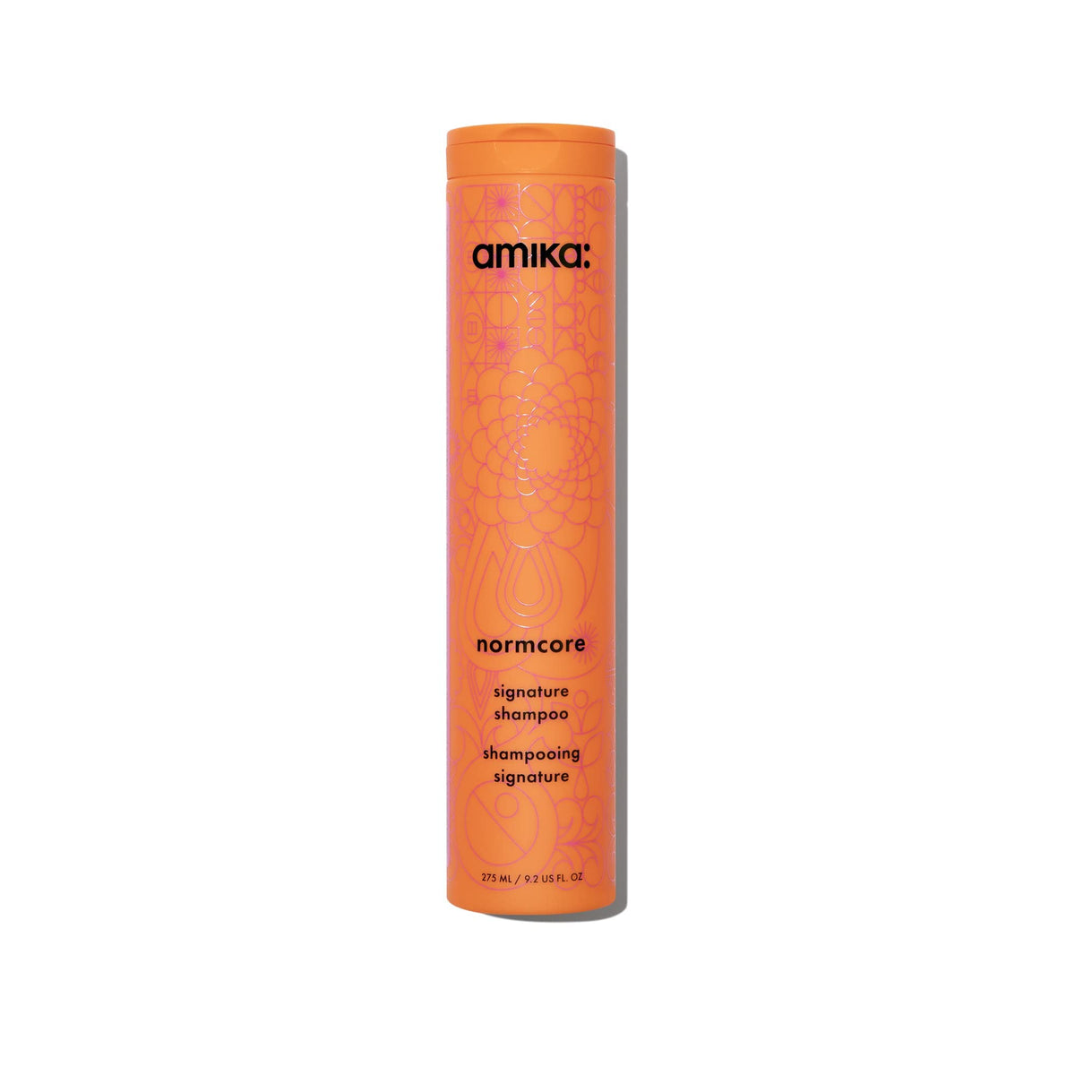 amika shampoo front packaging showing label and clean design benefit clarity