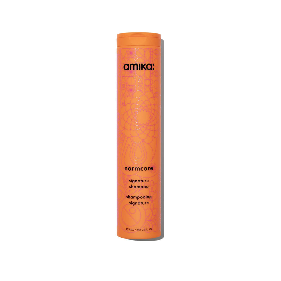 amika shampoo front packaging showing label and clean design benefit clarity