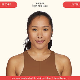amika on lock used on braid close-up showing frizz control and hold