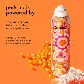 amika spray applied to roots demonstrating quick refresh effect