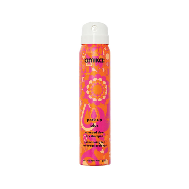 Amika Perk Up Plus front packaging showing product and benefit