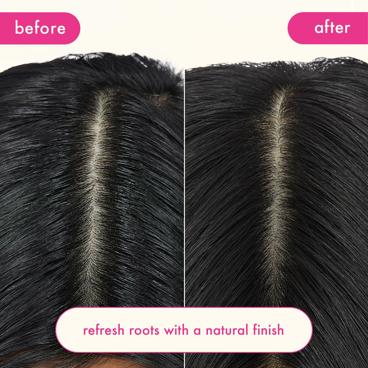 Amika Perk Up Plus applied to blonde roots showing refreshed volume